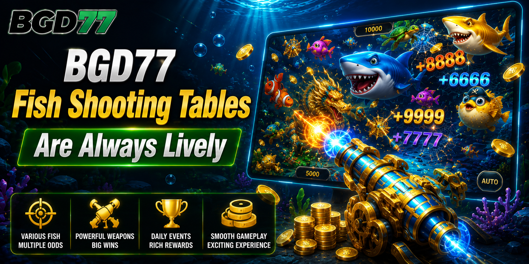BGD77 Fish Shooting Tables Are Always Lively