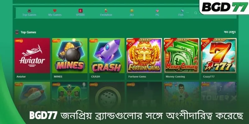 BGD77 জনপ্রিয় ব্র্যান্ডগুলোর সঙ্গে অংশীদারিত্ব করেছে