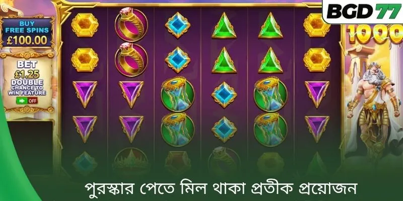 পুরস্কার পেতে মিল থাকা প্রতীক প্রয়োজন